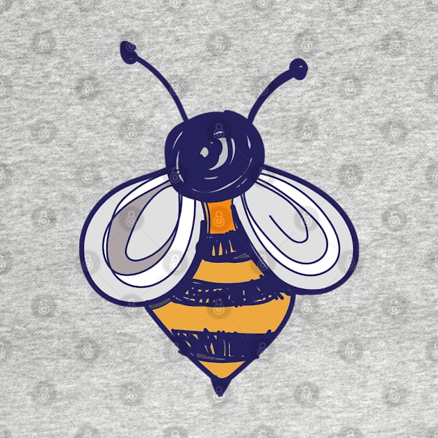 Honey Bee, Cute, Fun Drawing of a Honey Bee by 1FunLife